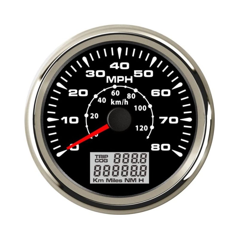 ELING Marine Auto MPH GPS Speedometer Odometer 80MPH Speed Gauge with ODO COG Trip 85mm for Car Boat Motorcycle 12 24 Volts - Image 1